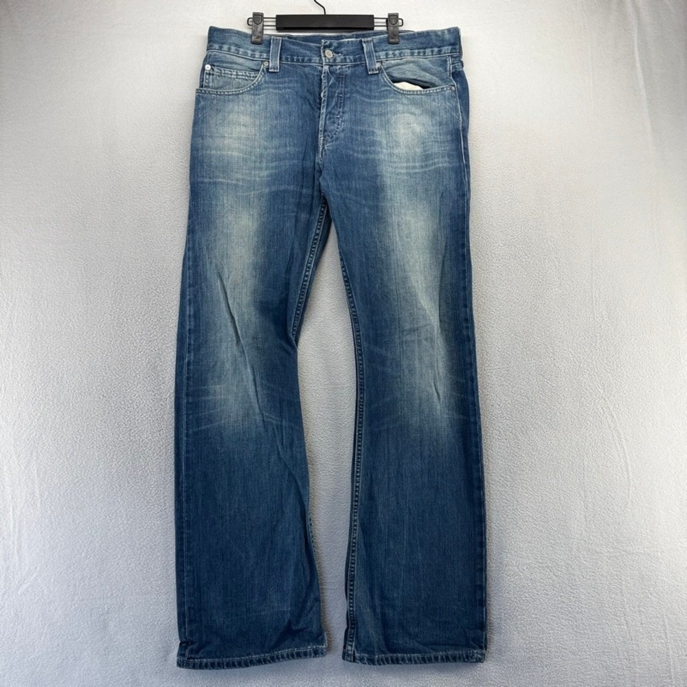 Vintage Levis Jeans Mens 36x34 Blue 512 Bootcut Denim Baggy y2k Dark Western